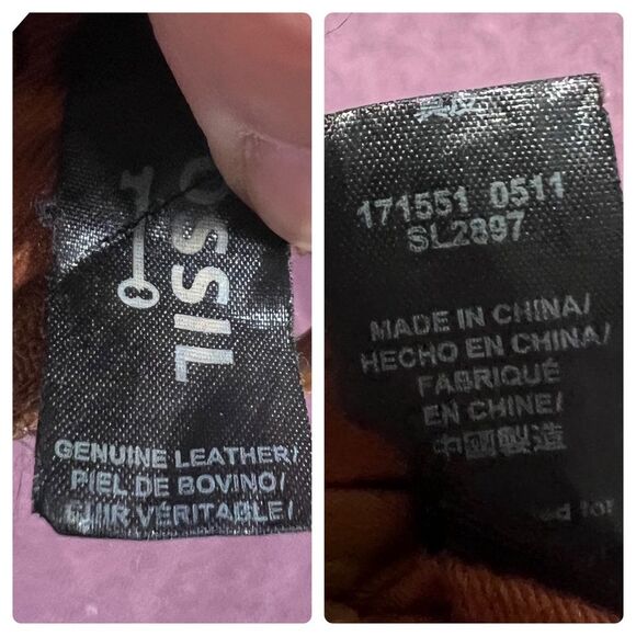 Fossil Patchwork Wristlet Leather Floral Zip Around Key Per - Picture 4 of 7